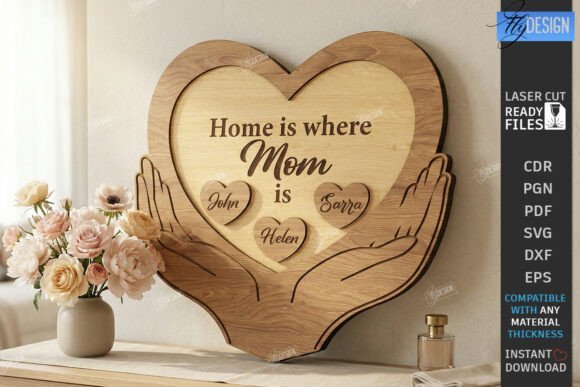 Mothers Day Personalized Sign Laser 1445581 Creativo Digital